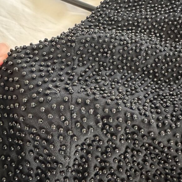 Carmen Marc Valvo Beaded Moc Neck Top - Picture 9 of 13